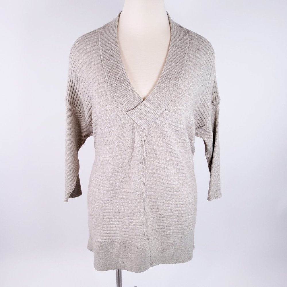 New Stitchdrop Long Dolman Sleeve Tunic Sweater Oatmeal Size 2X